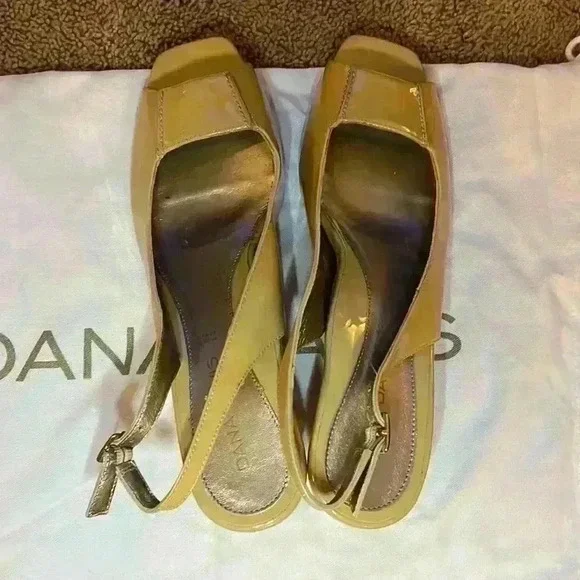 Dana Davis Womens Meadow Open toe Pump Slingback Heels Sandal Neutral 9.5 - Picture 4 of 6